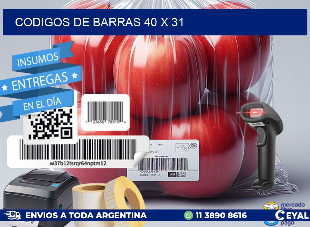 codigos de barras 40 x 31