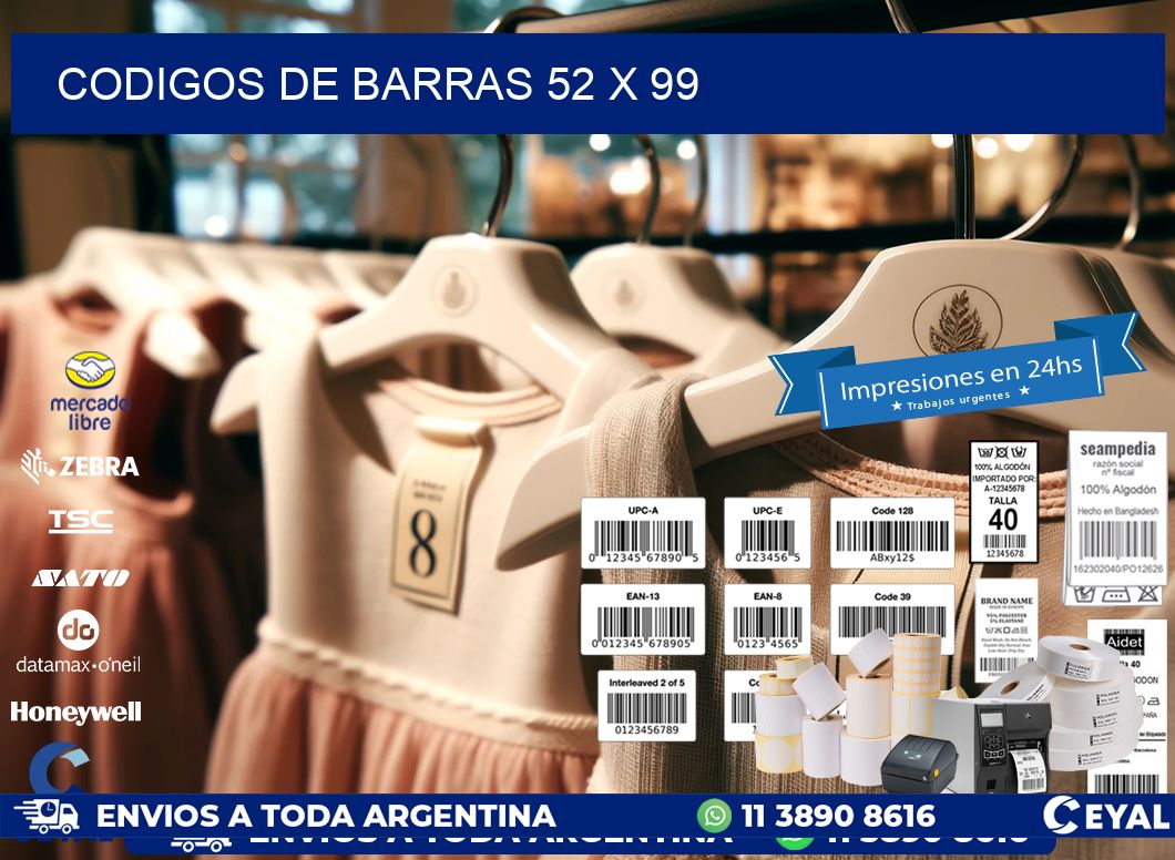codigos de barras 52 x 99