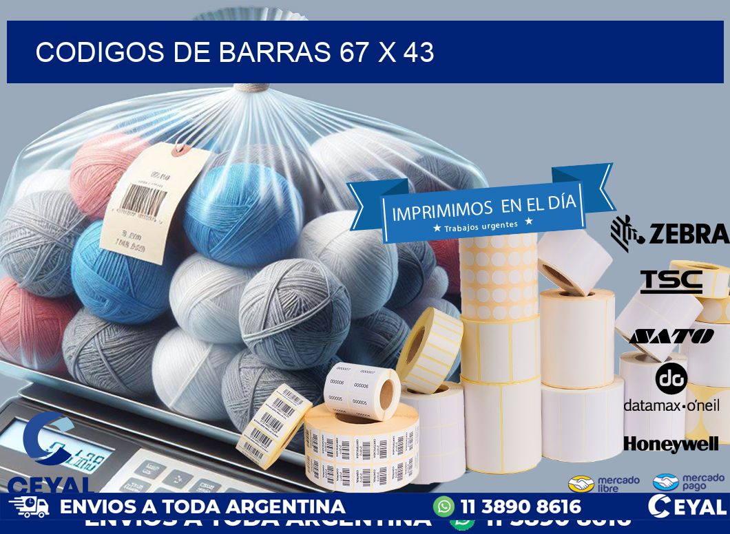 codigos de barras 67 x 43