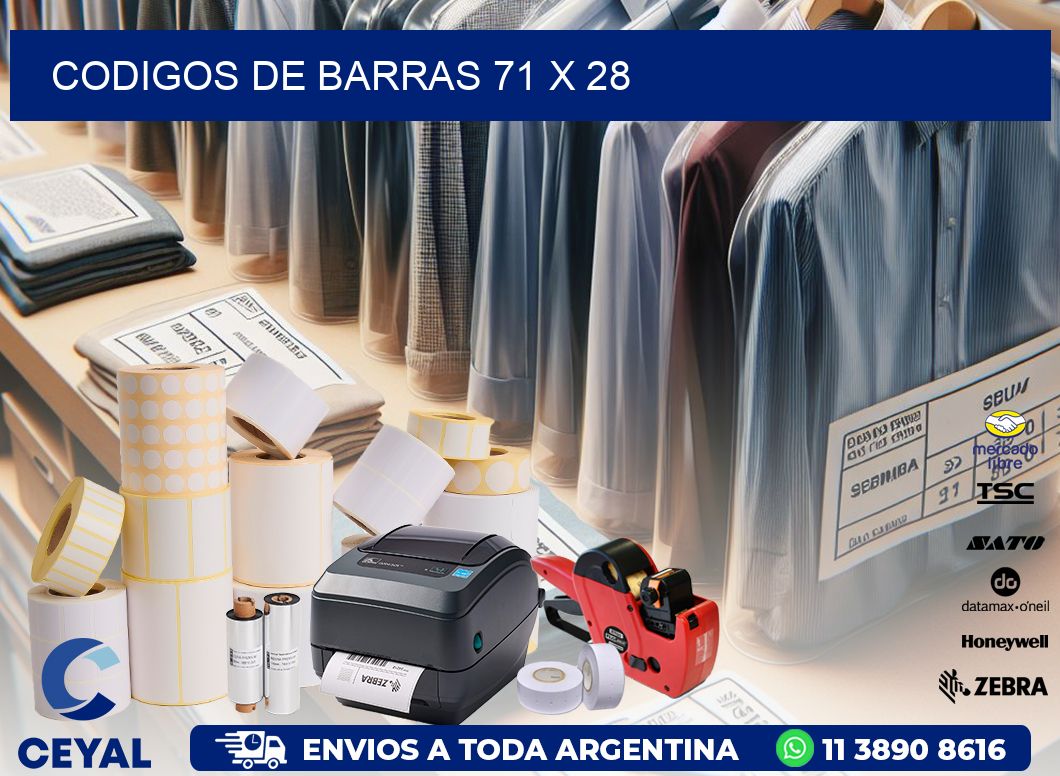 codigos de barras 71 x 28