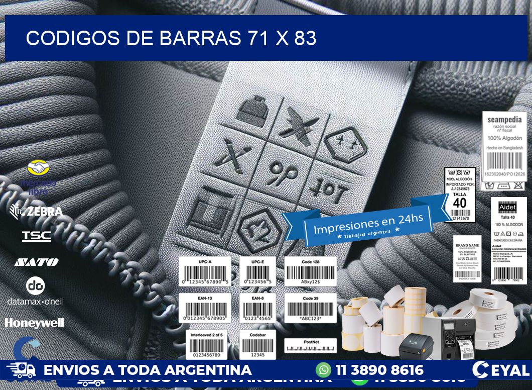 codigos de barras 71 x 83