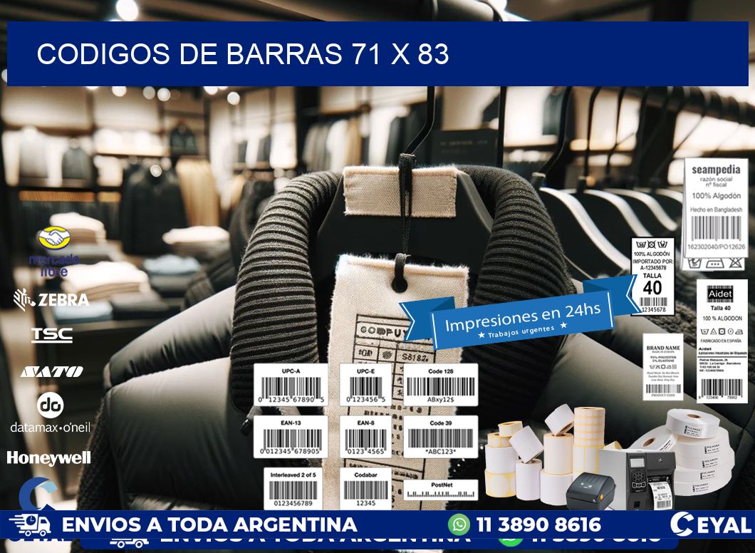 codigos de barras 71 x 83