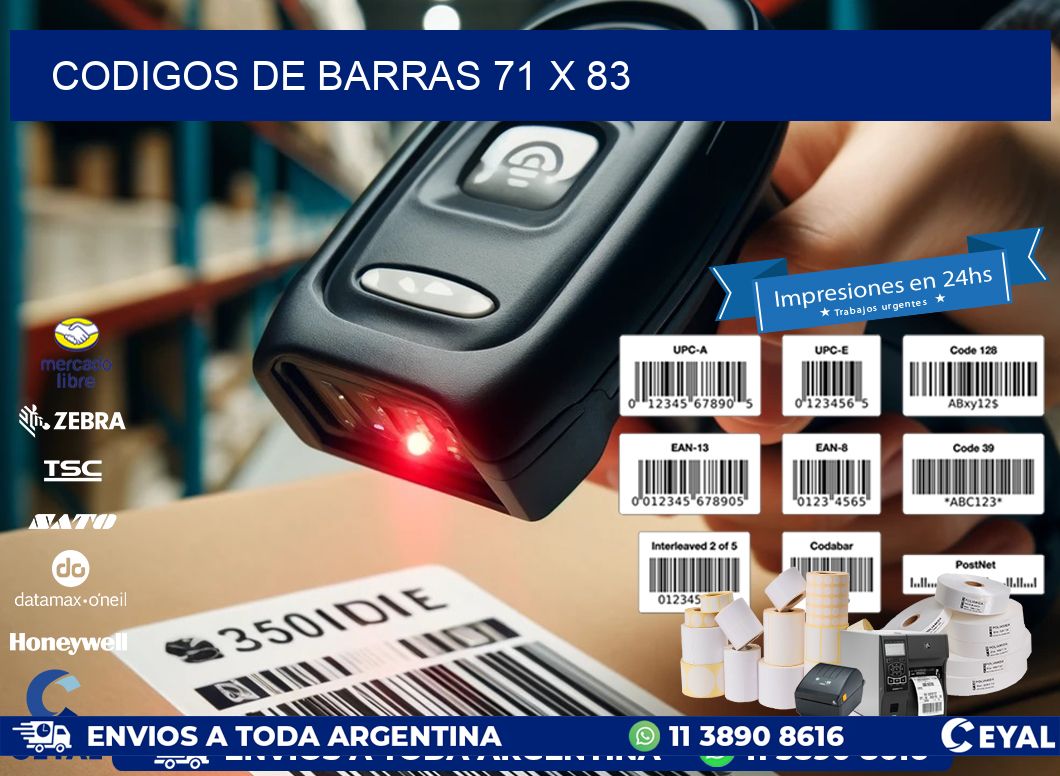 codigos de barras 71 x 83