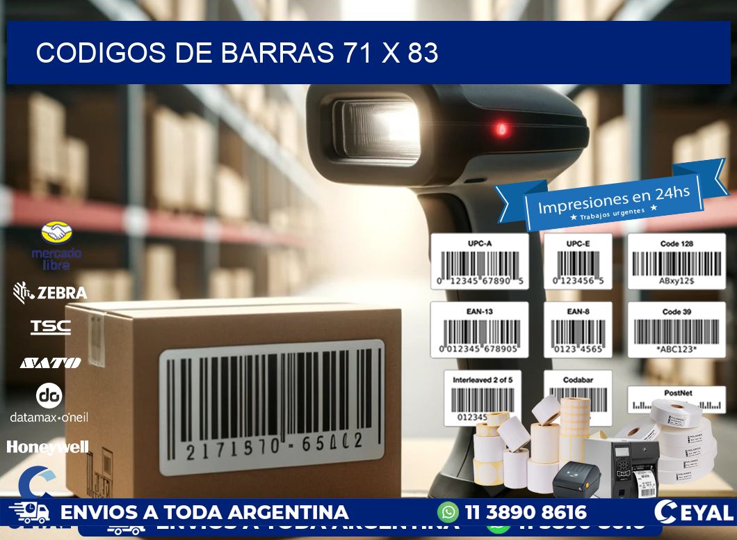 codigos de barras 71 x 83