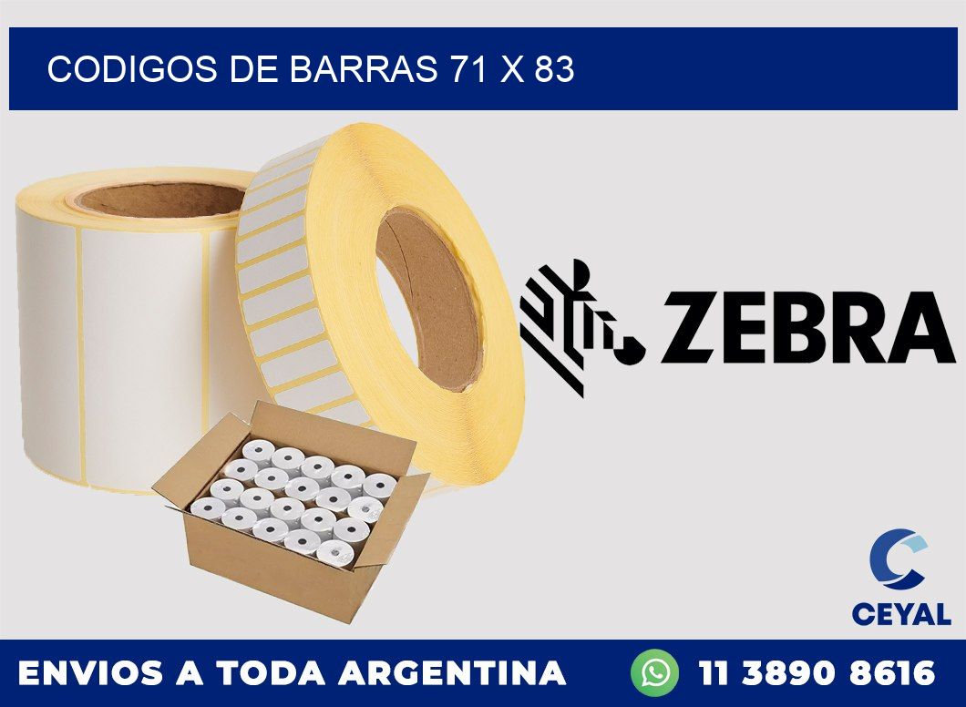 codigos de barras 71 x 83