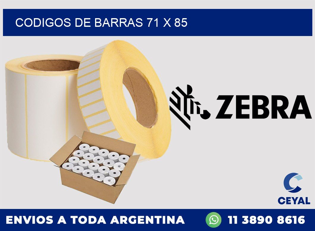 codigos de barras 71 x 85