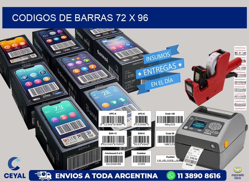 codigos de barras 72 x 96