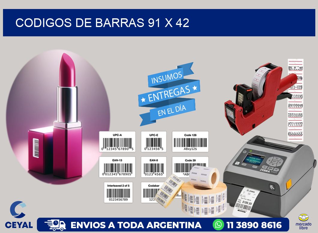 codigos de barras 91 x 42