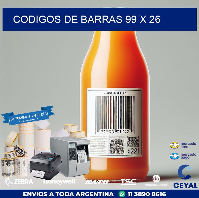 codigos de barras 99 x 26