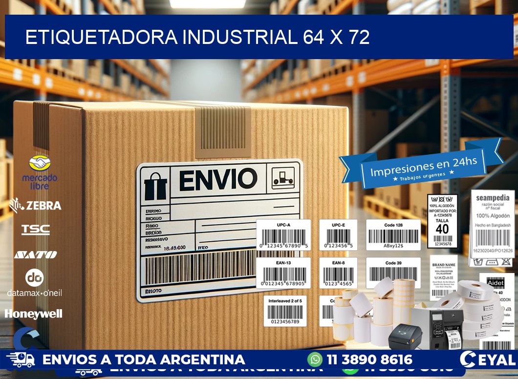 etiquetadora industrial 64 x 72