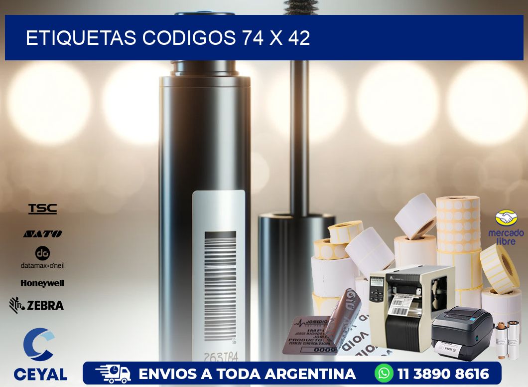 etiquetas codigos 74 x 42