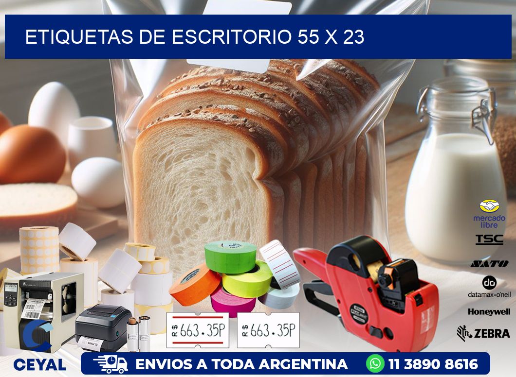 etiquetas de escritorio 55 x 23