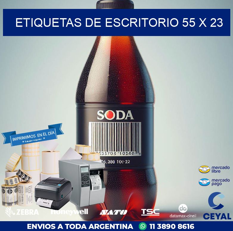 etiquetas de escritorio 55 x 23