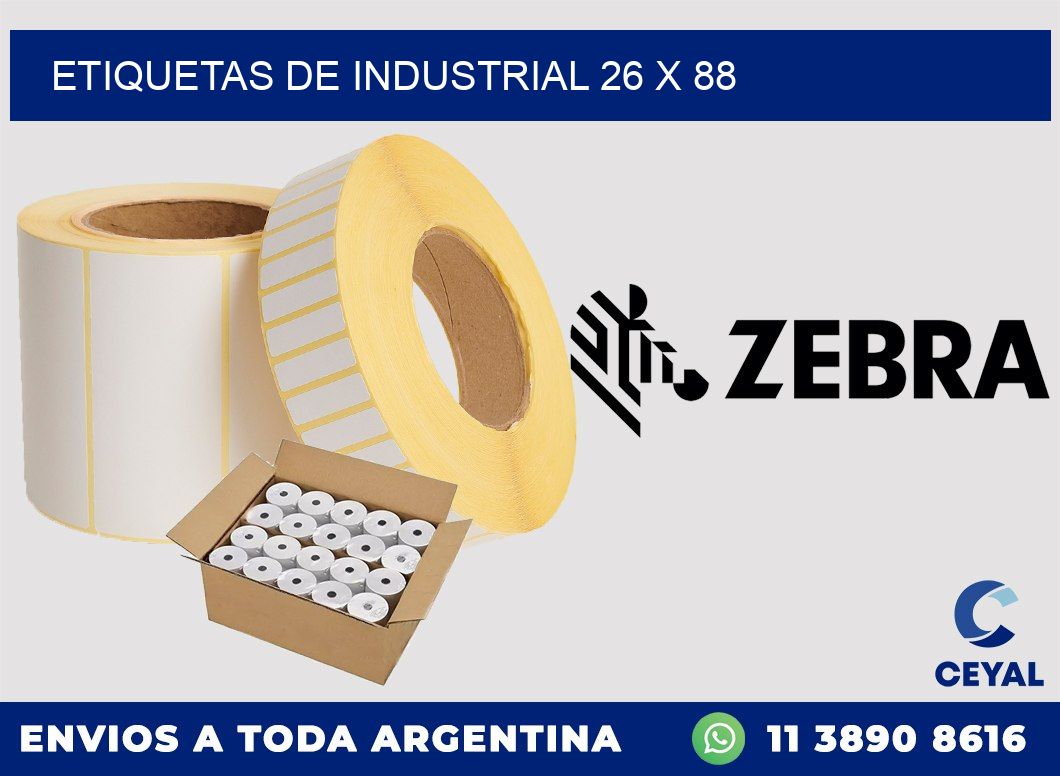 etiquetas de industrial 26 x 88