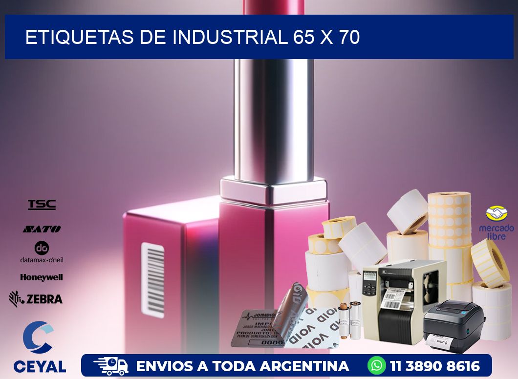 etiquetas de industrial 65 x 70