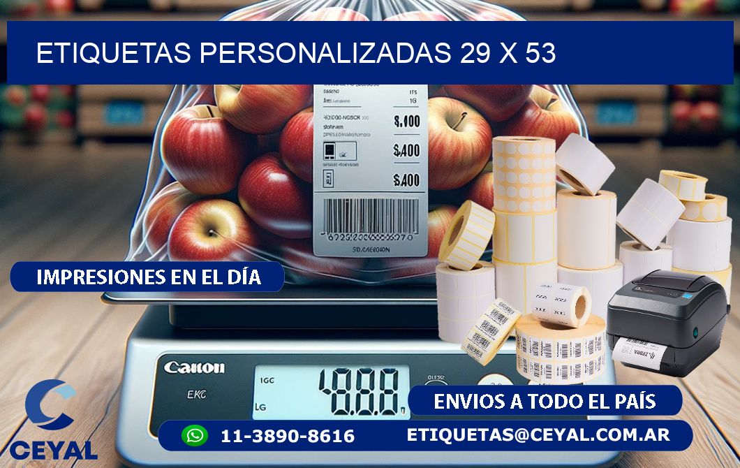 etiquetas personalizadas 29 x 53