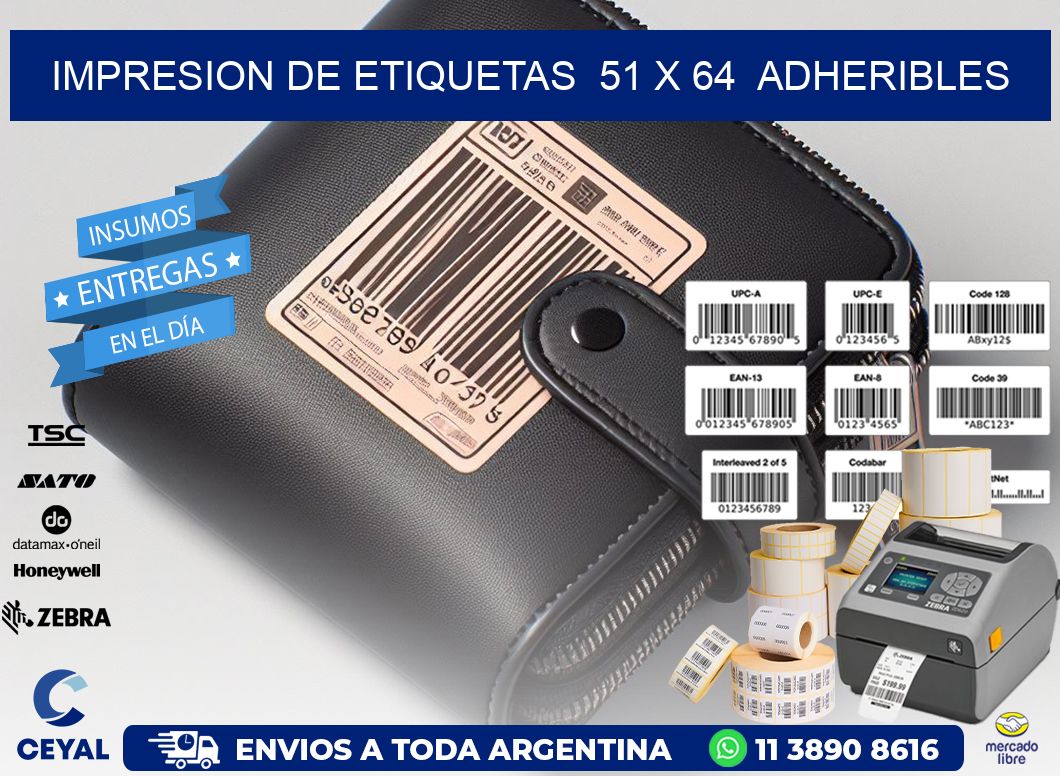 impresion de etiquetas  51 x 64  adheribles