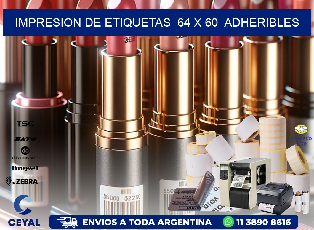 impresion de etiquetas 64 x 60 adheribles
