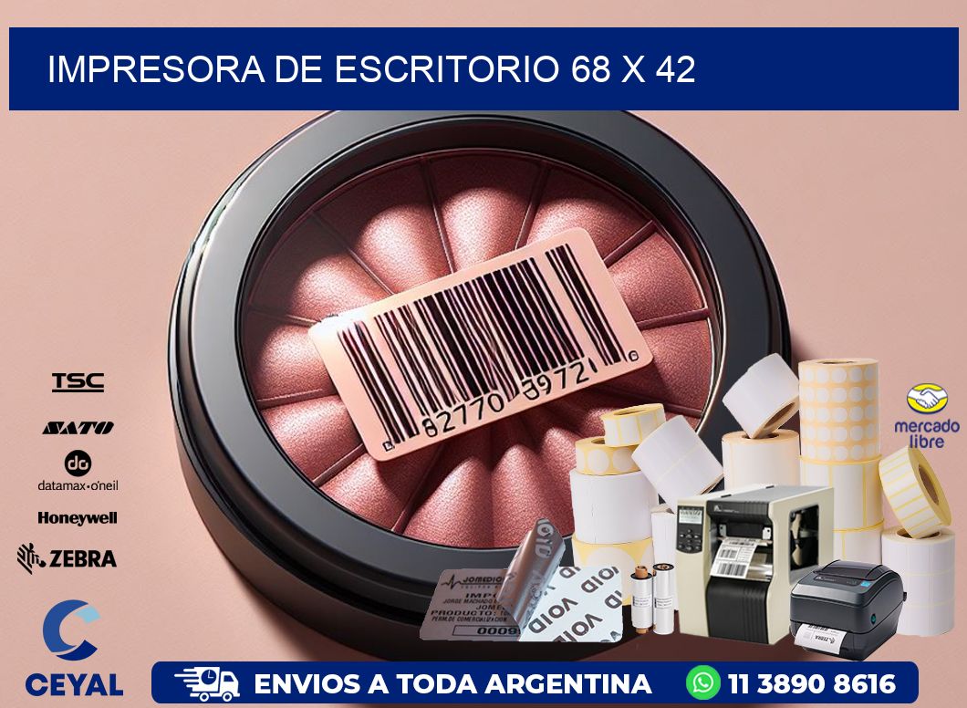 impresora de escritorio 68 x 42