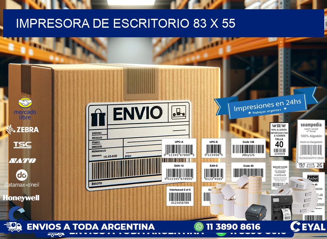 impresora de escritorio 83 x 55
