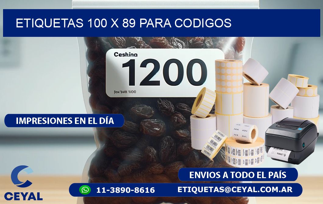 ETIQUETAS 100 x 89 PARA CODIGOS