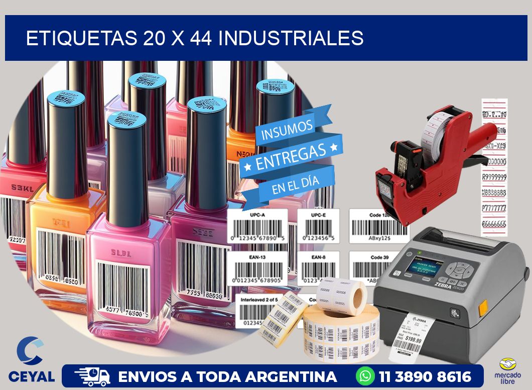 ETIQUETAS 20 x 44 INDUSTRIALES