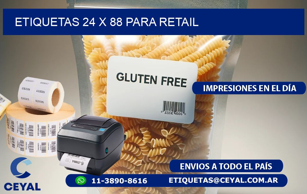 ETIQUETAS 24 x 88 PARA RETAIL