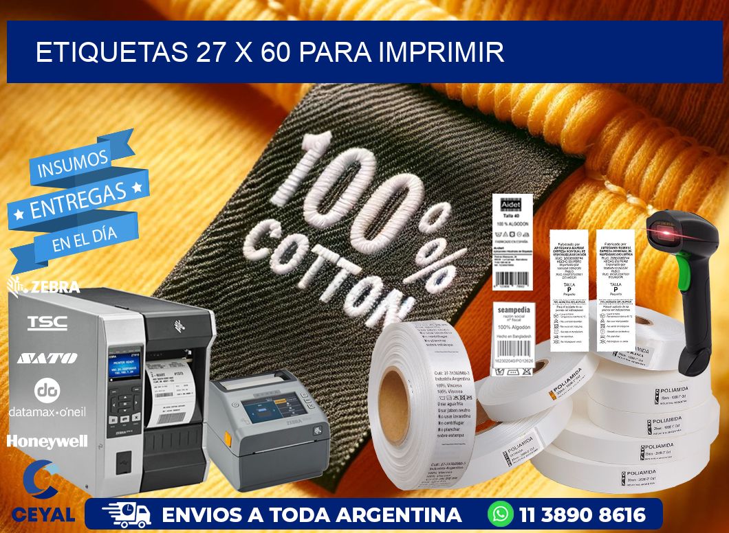 ETIQUETAS 27 x 60 PARA IMPRIMIR