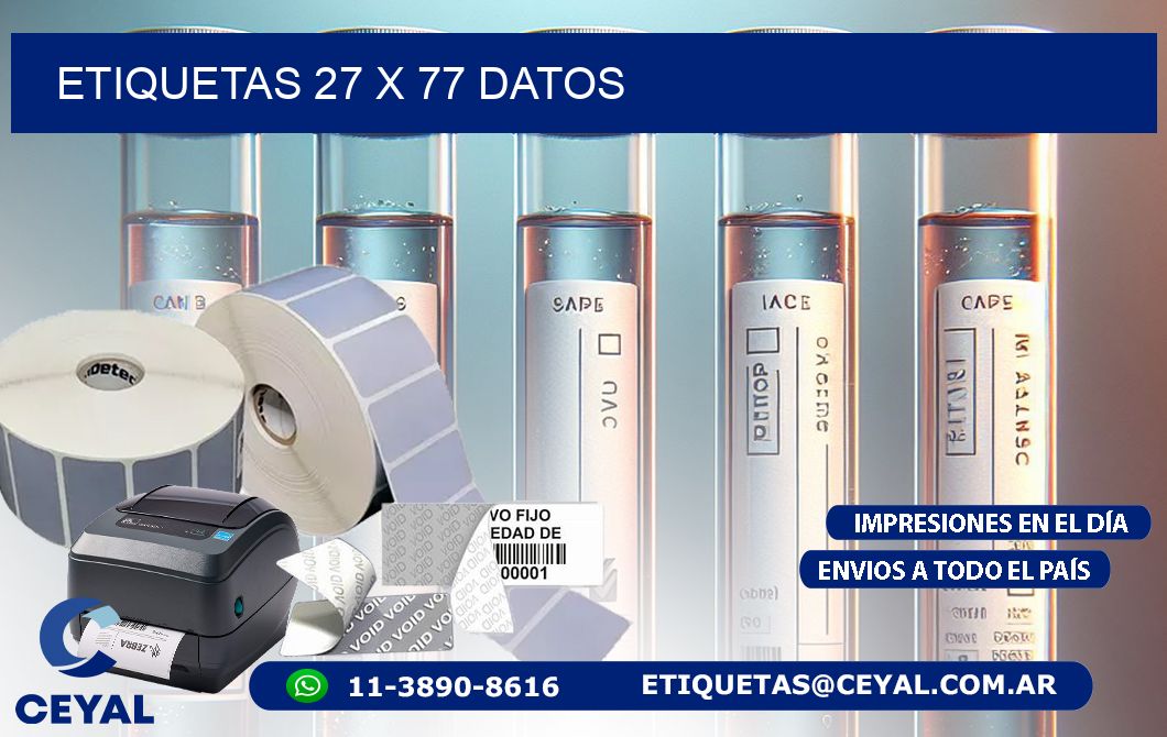 ETIQUETAS 27 x 77 DATOS