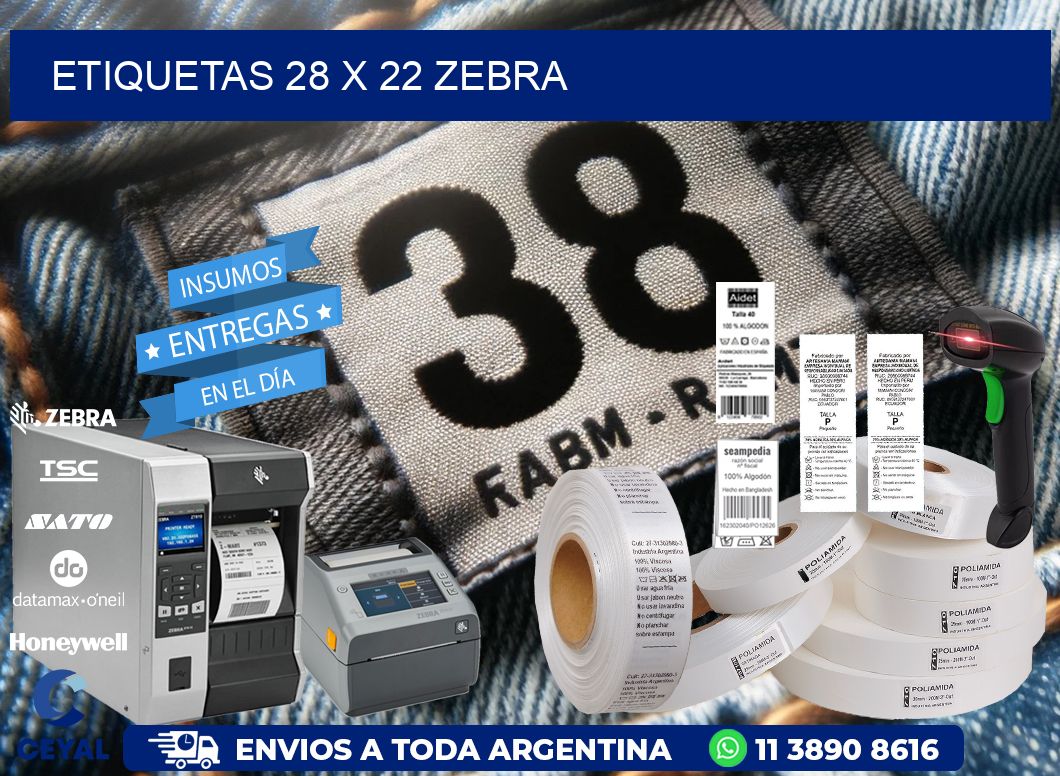 ETIQUETAS 28 x 22 ZEBRA