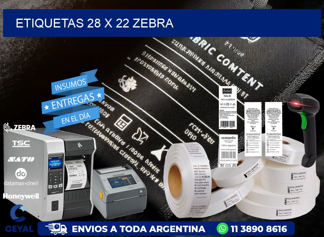 ETIQUETAS 28 x 22 ZEBRA