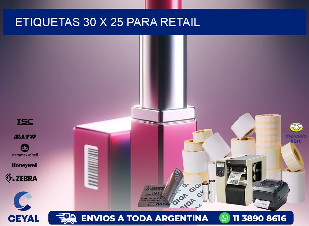 ETIQUETAS 30 x 25 PARA RETAIL