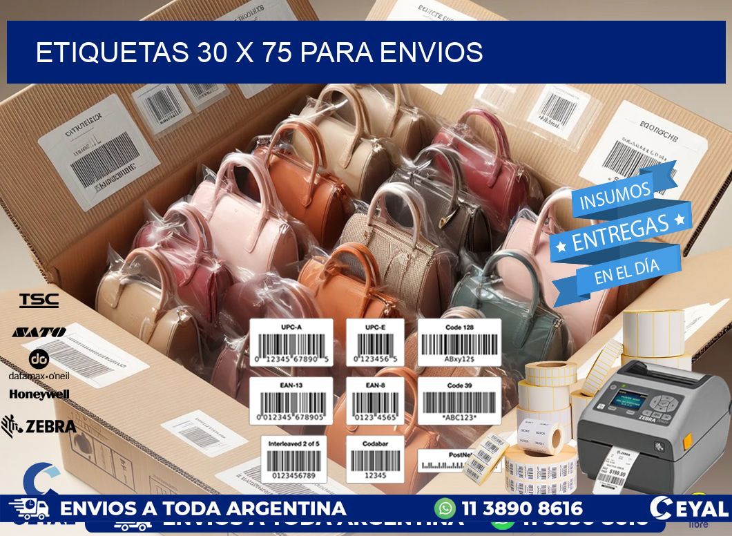ETIQUETAS 30 x 75 PARA ENVIOS