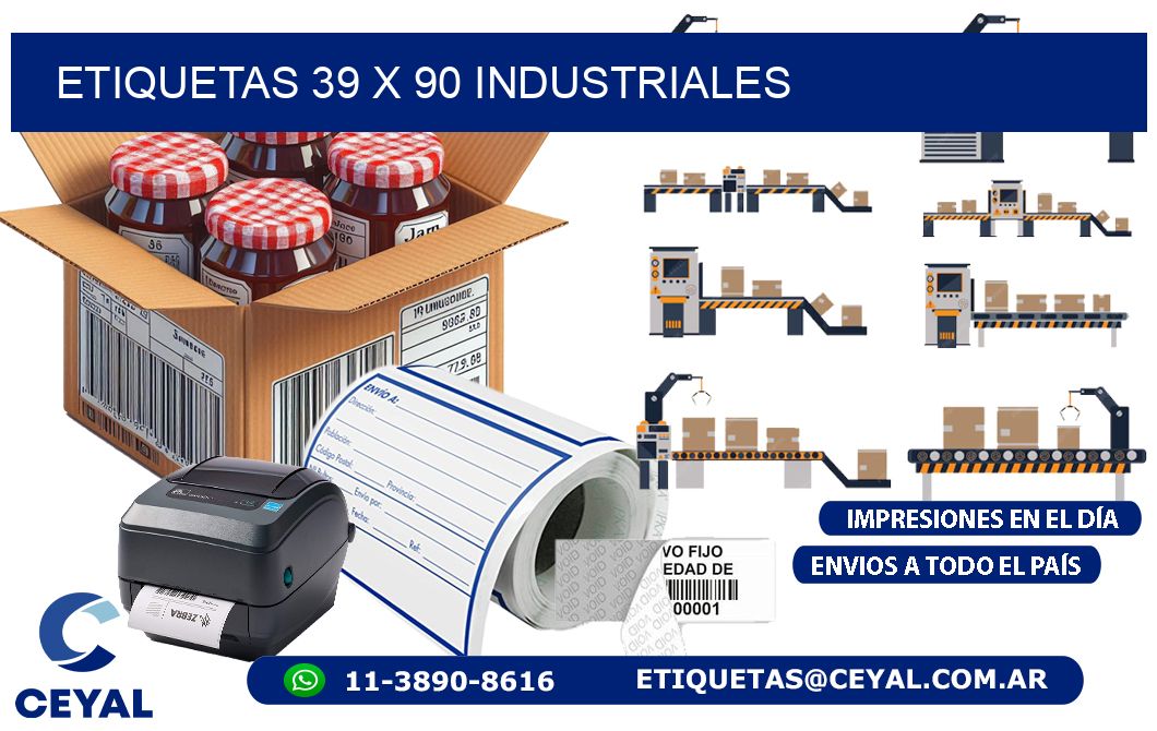 ETIQUETAS 39 x 90 INDUSTRIALES