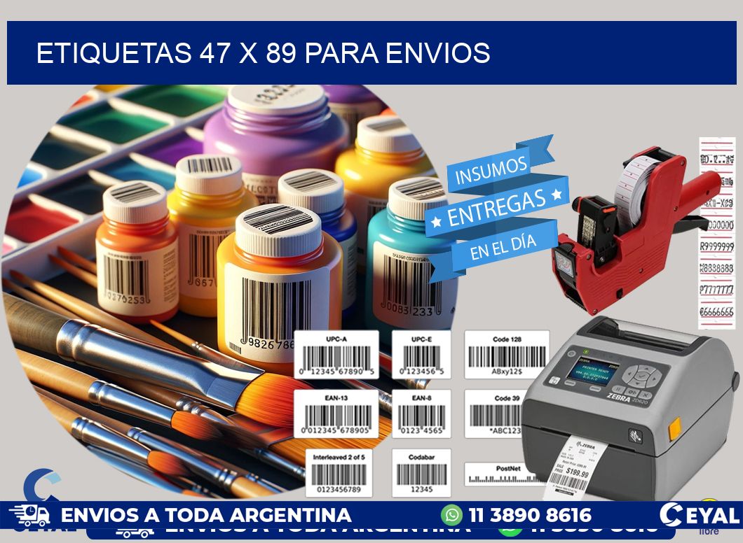 ETIQUETAS 47 x 89 PARA ENVIOS