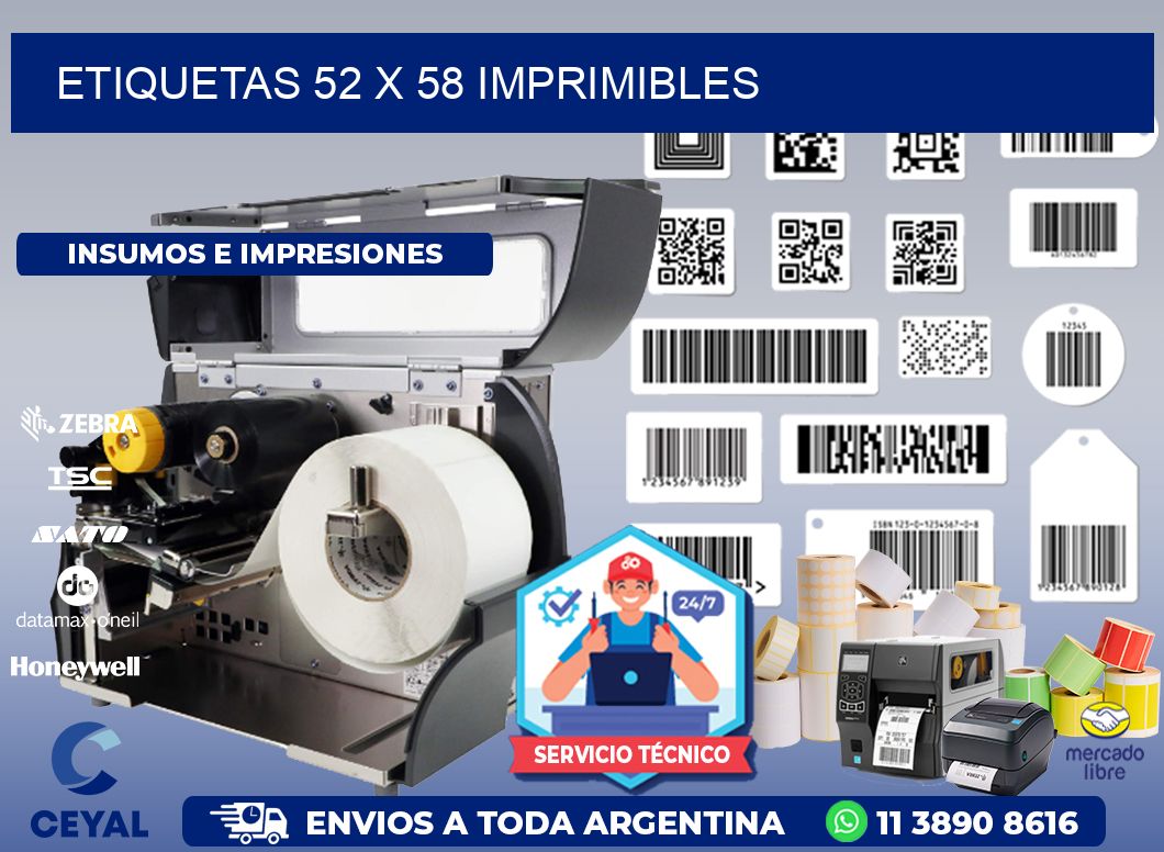 ETIQUETAS 52 x 58 IMPRIMIBLES
