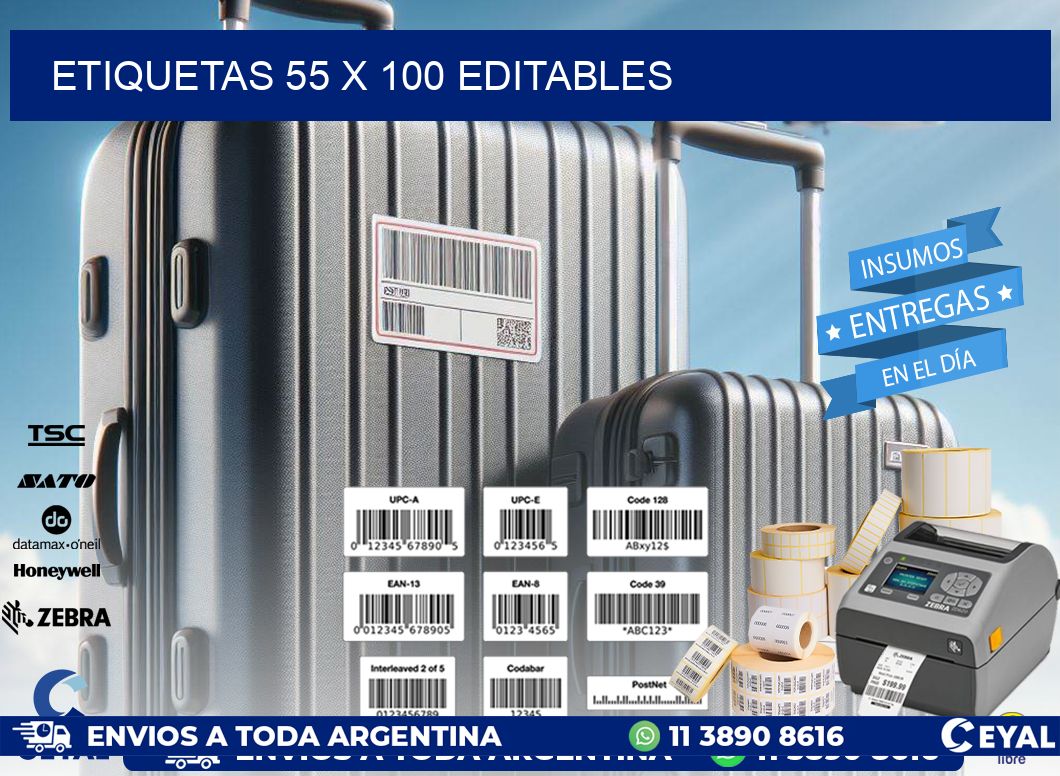 ETIQUETAS 55 x 100 EDITABLES