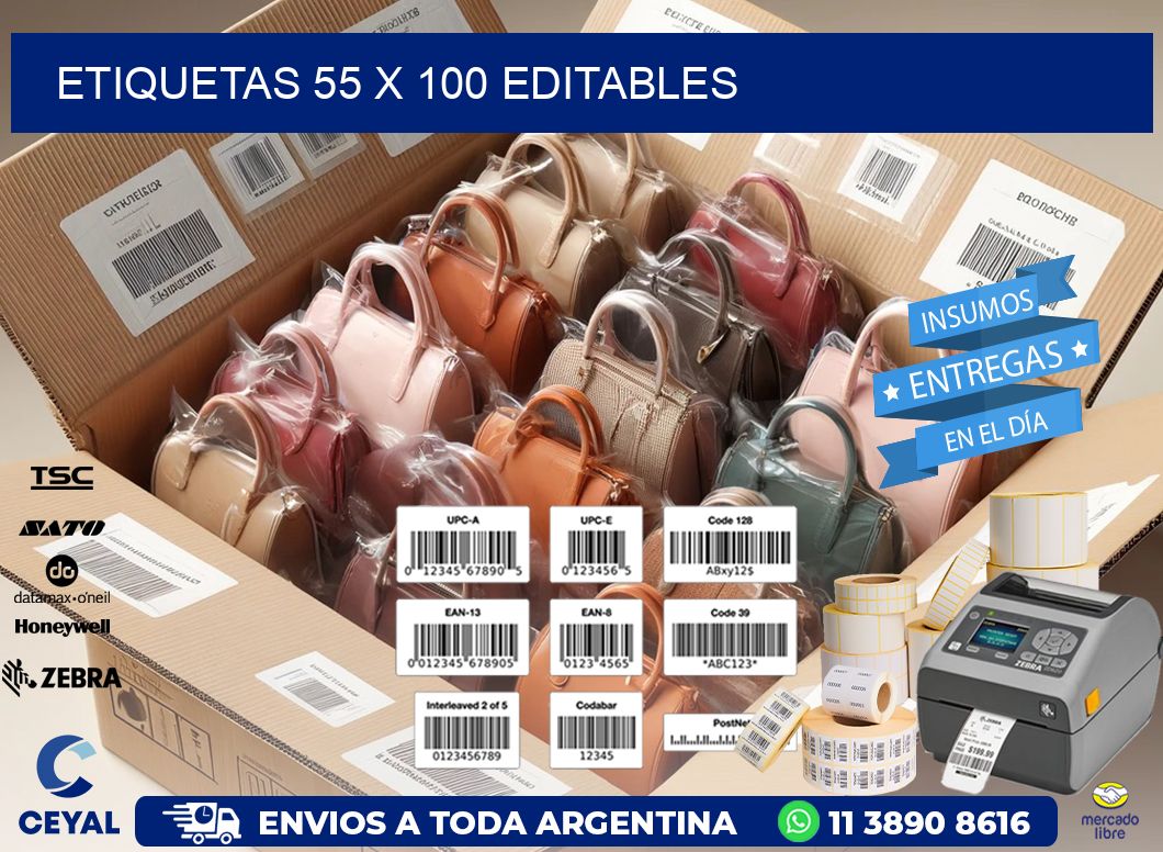 ETIQUETAS 55 x 100 EDITABLES