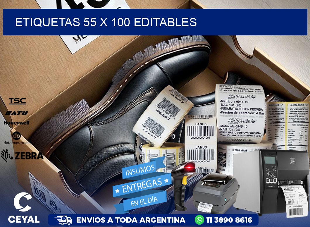 ETIQUETAS 55 x 100 EDITABLES