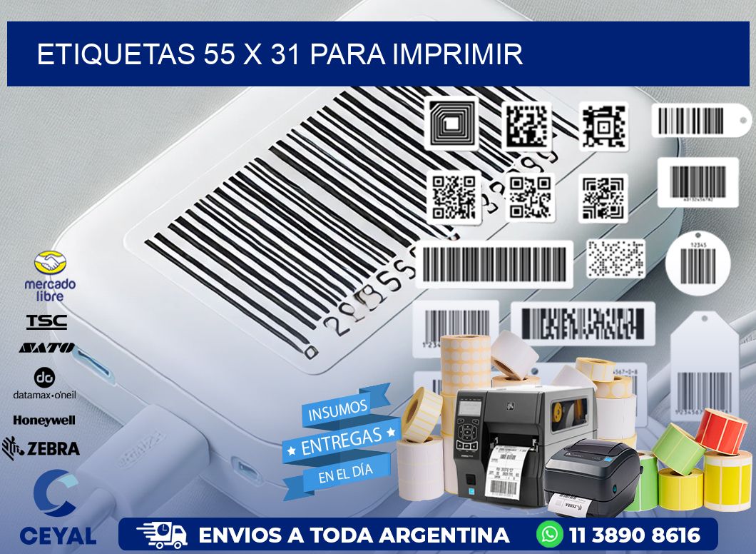 ETIQUETAS 55 x 31 PARA IMPRIMIR