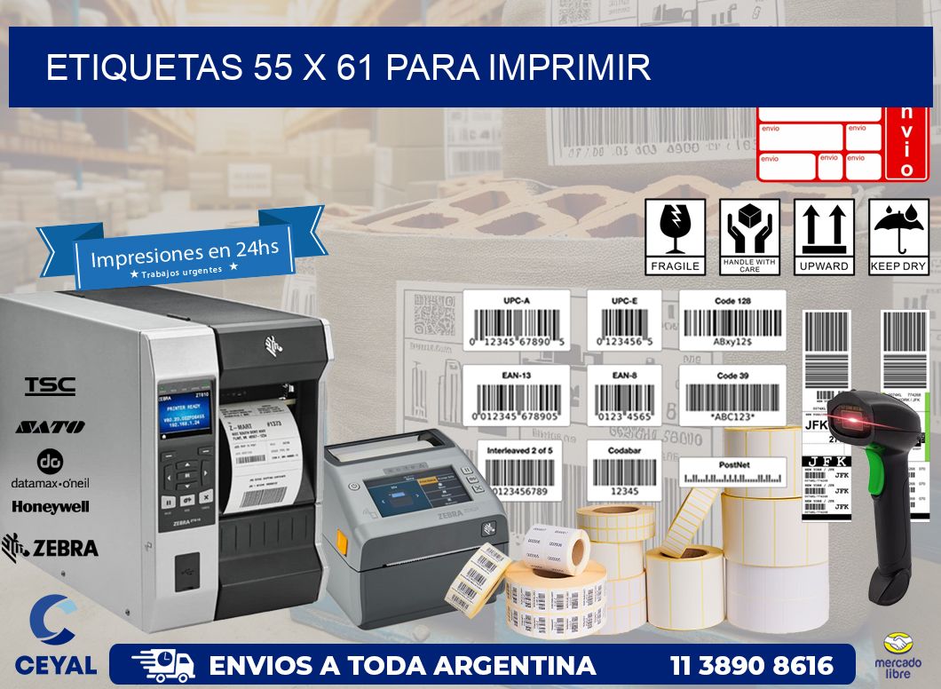 ETIQUETAS 55 x 61 PARA IMPRIMIR