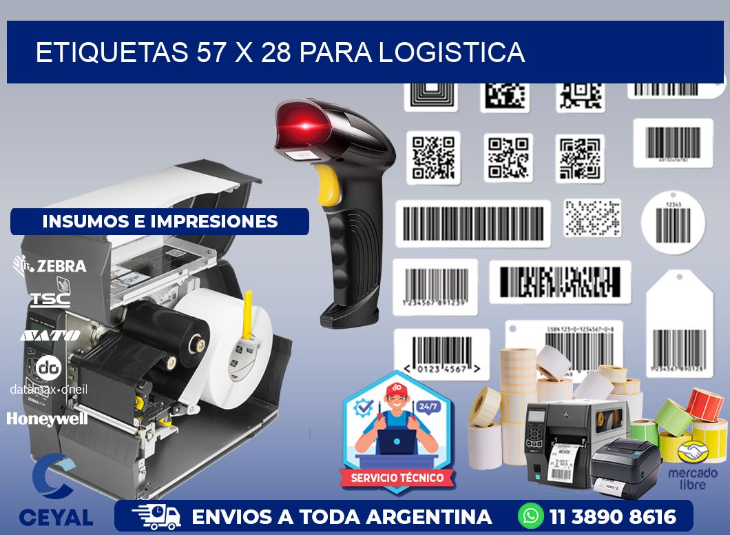 ETIQUETAS 57 x 28 PARA LOGISTICA