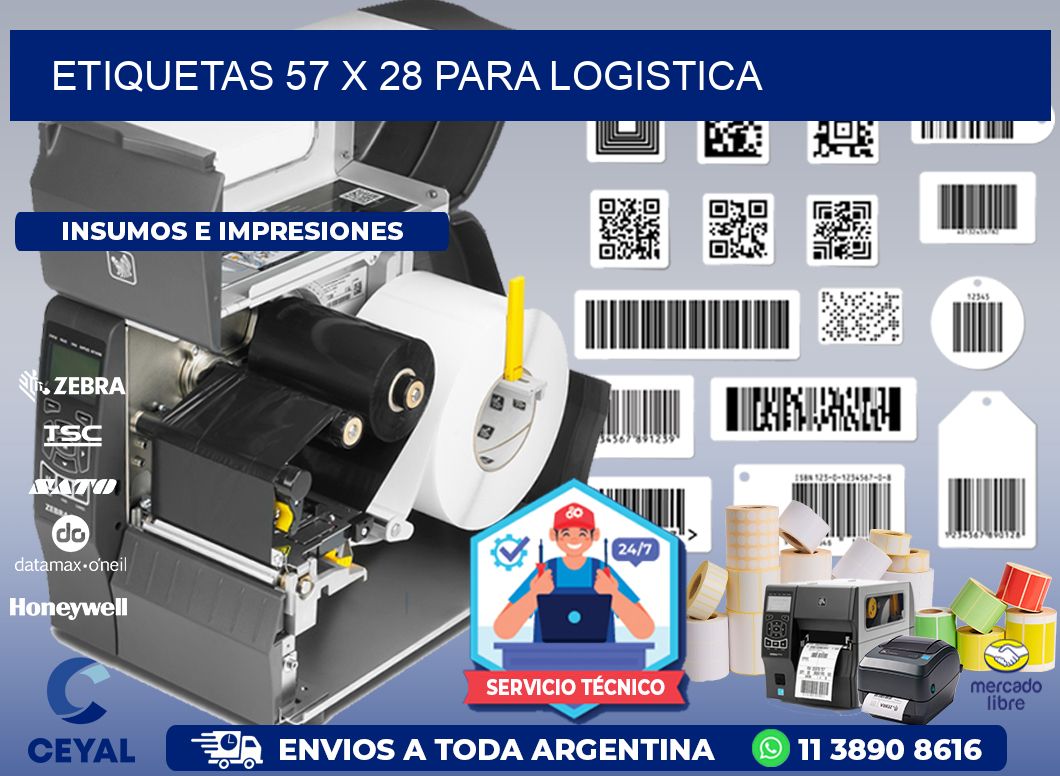 ETIQUETAS 57 x 28 PARA LOGISTICA