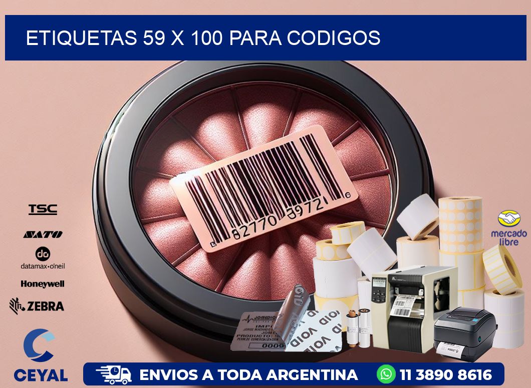 ETIQUETAS 59 x 100 PARA CODIGOS