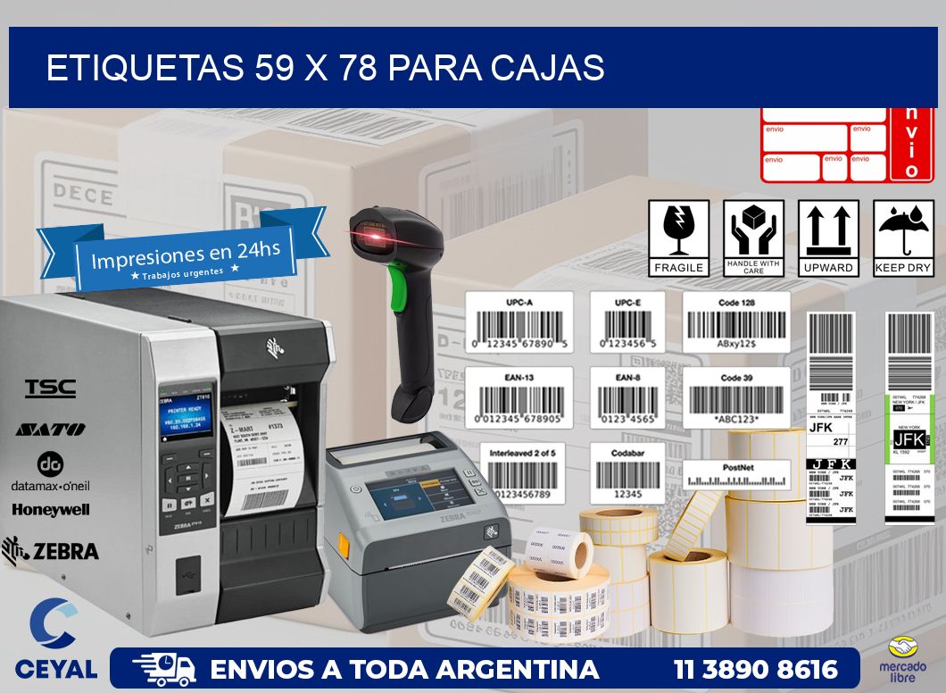 ETIQUETAS 59 x 78 PARA CAJAS