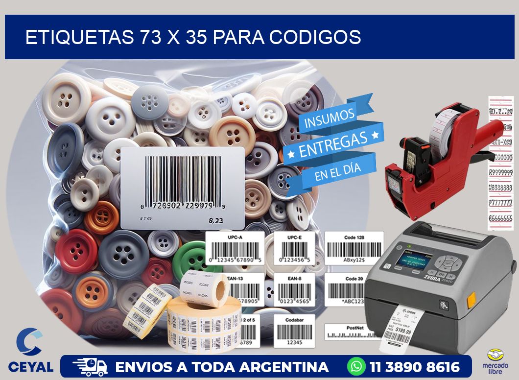 ETIQUETAS 73 x 35 PARA CODIGOS