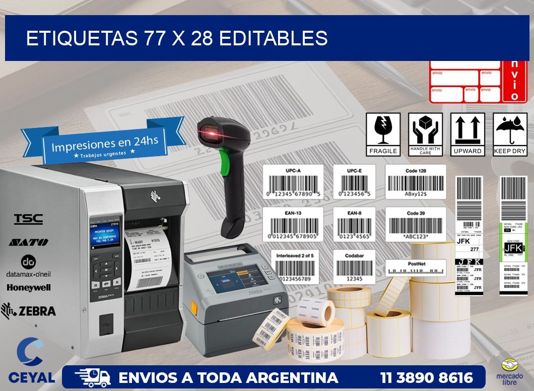 ETIQUETAS 77 x 28 EDITABLES