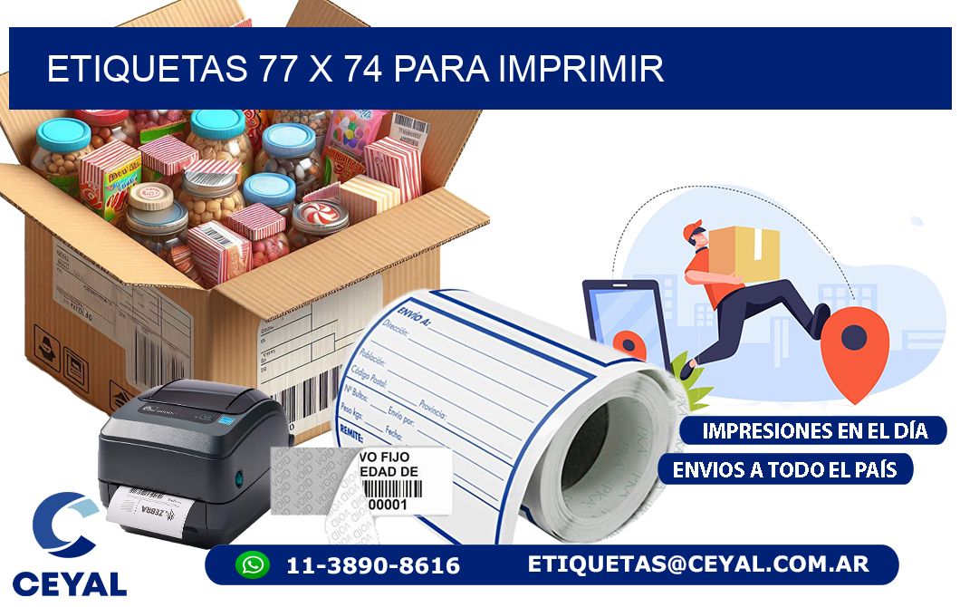 ETIQUETAS 77 x 74 PARA IMPRIMIR