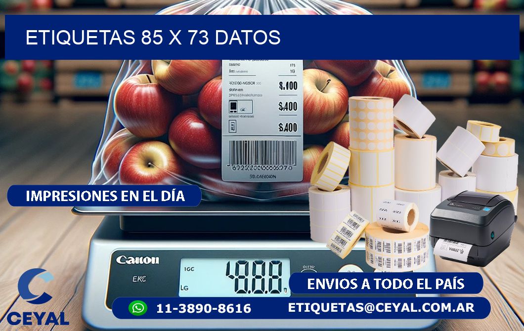 ETIQUETAS 85 x 73 DATOS