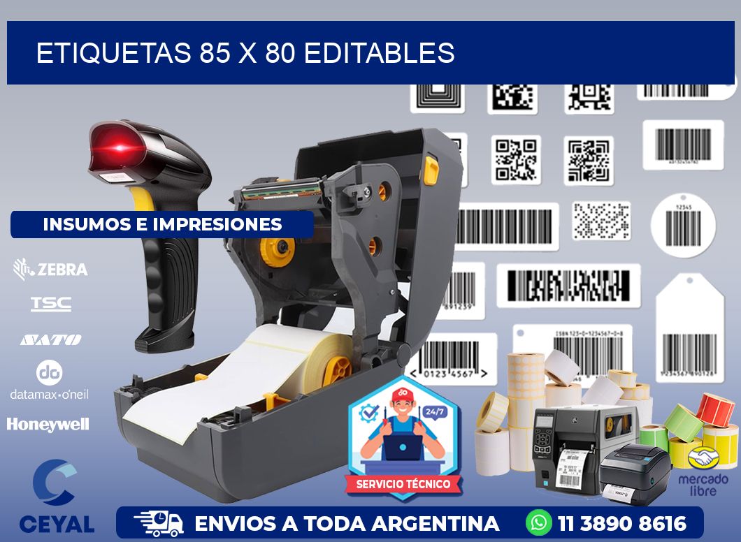ETIQUETAS 85 x 80 EDITABLES